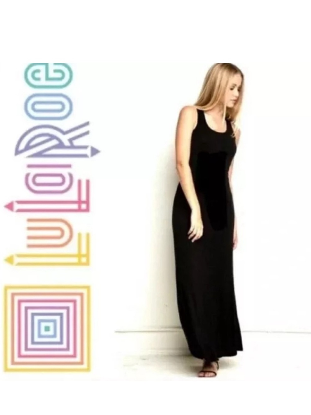 LuLaRoe Black Racerback Maxi Dress